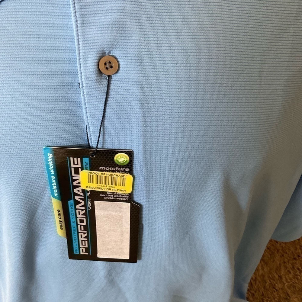 Men’s new size 3XL blue Riundtree and Yorke performance polo shirt work play - Picture 3 of 4